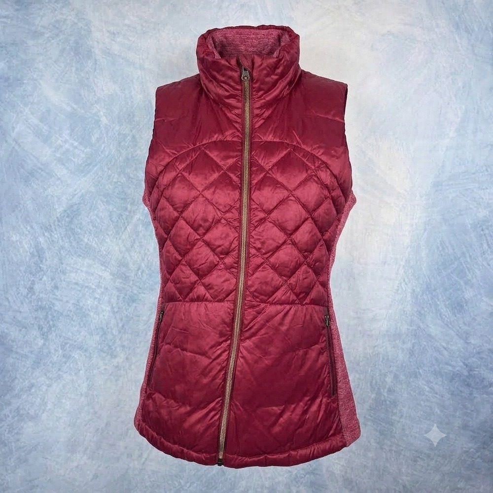 Lululemon What The Fluff Vest Berry Red Quilted Down Puffer Running Womens 8